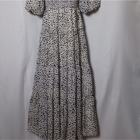 ASOS  Black and White Animal Print Tiered Maxi Dress. Size 2 - Picture 7 of 14